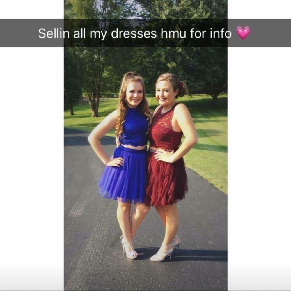 Blue hoco dress size 6